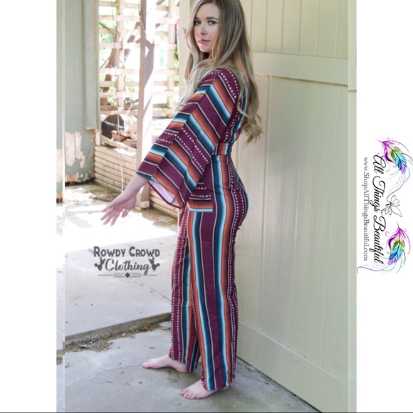 •Rowdy Crowd Serape Spring Jumpsuit• - Picture 5 of 14